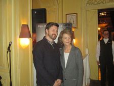  Andrew Haigh with Charlotte Rampling at the Plaza Athénée